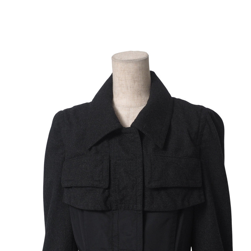 CELINE Jacket wool Black Grey Women 38
