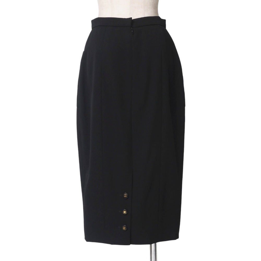 CHANEL skirt P05731 wool black Women 38
