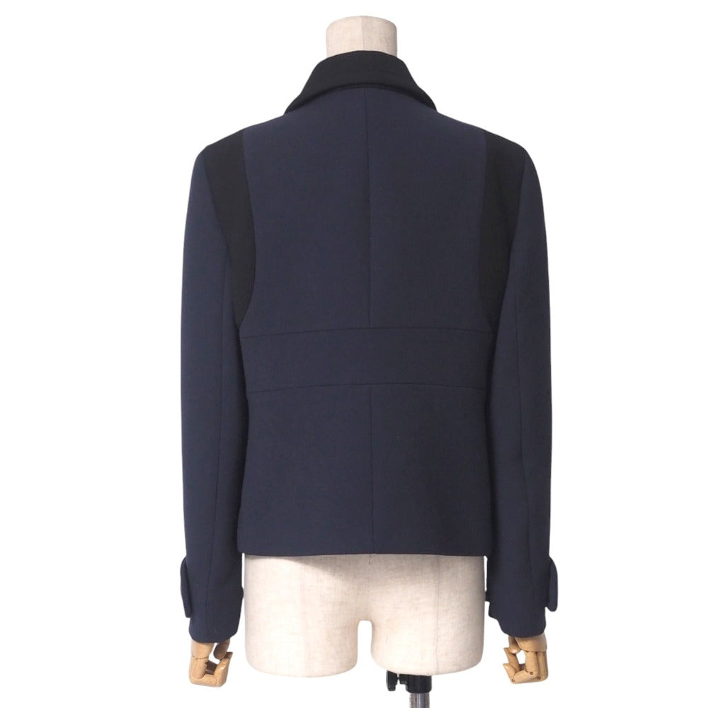 PRADA Jacket P585B wool Navy type Women 44