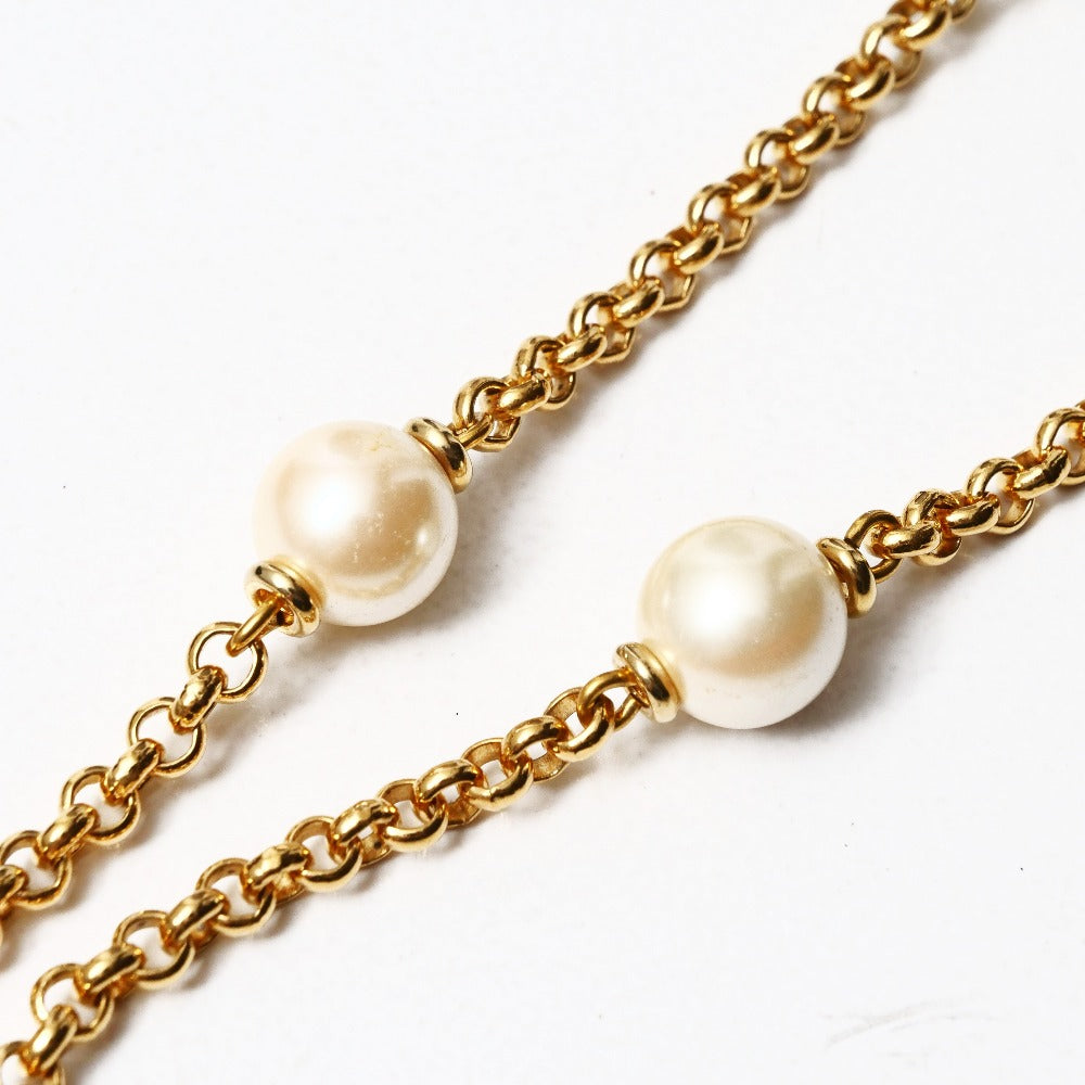 GUCCI Necklace Bamboo Gold/Brown/White Women
