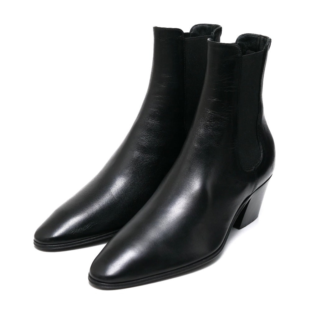 SAINT LAURENT PARIS boots 669173 Genuine Leather black Women 38