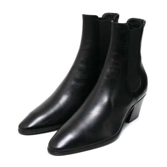 SAINT LAURENT PARIS boots 669173 Genuine Leather black Women 38