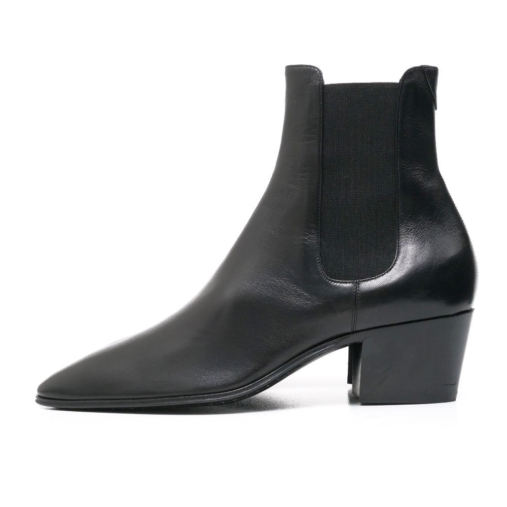 SAINT LAURENT PARIS boots 669173 Genuine Leather black Women 38