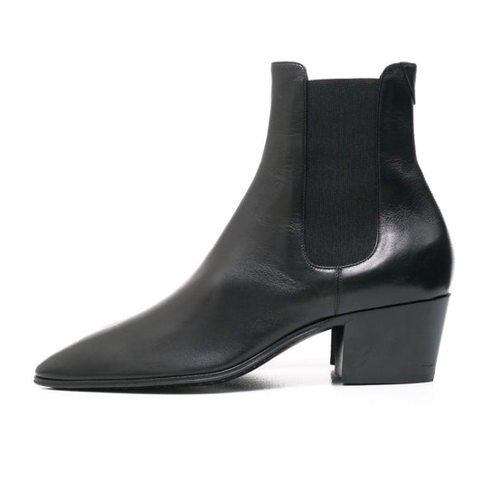 SAINT LAURENT PARIS boots 669173 Genuine Leather black Women 38