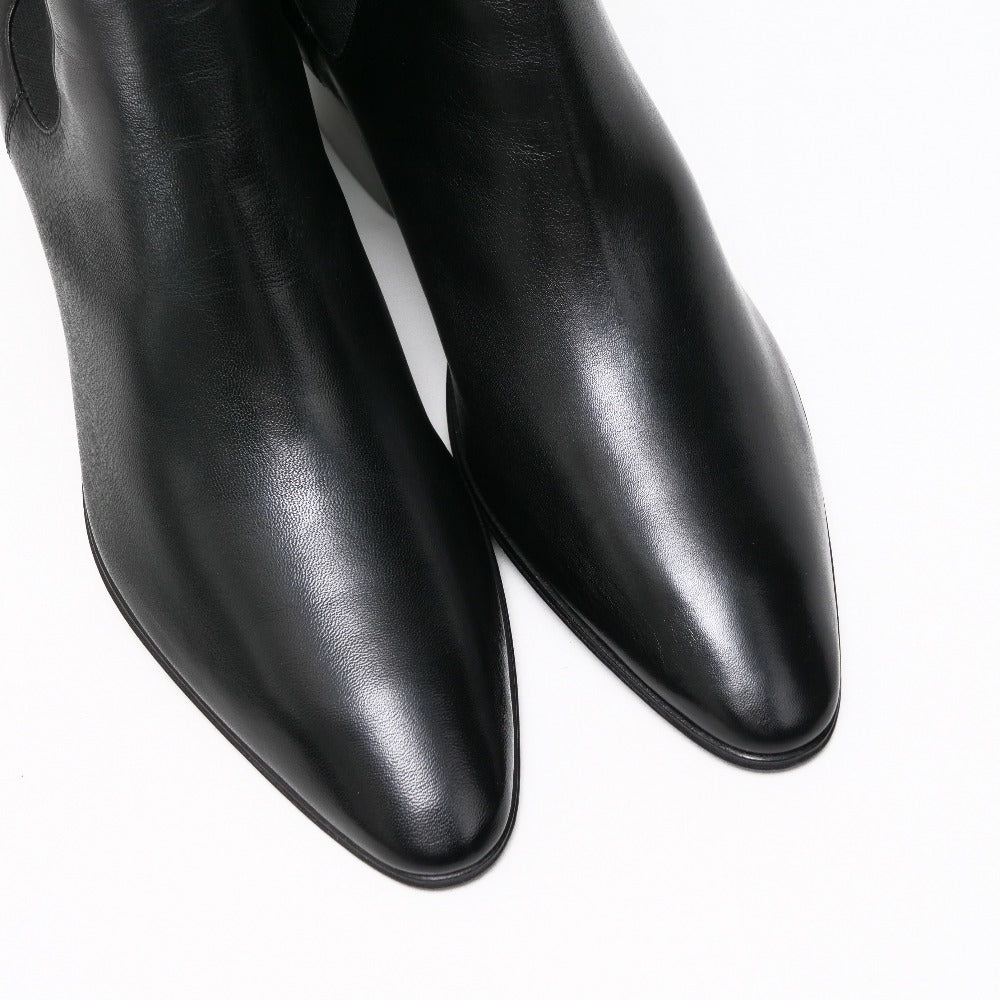 SAINT LAURENT PARIS boots 669173 Genuine Leather black Women 38