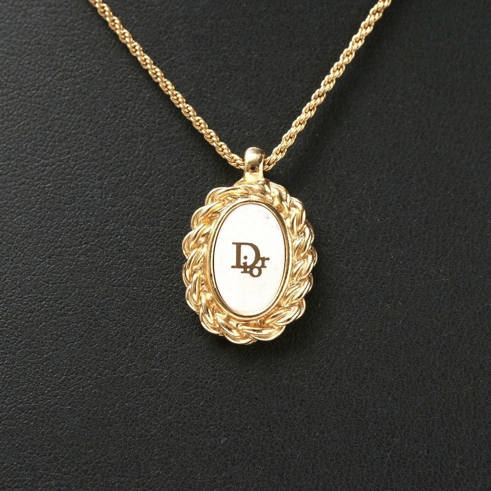 Christian Dior Necklace Gold Plated white Women