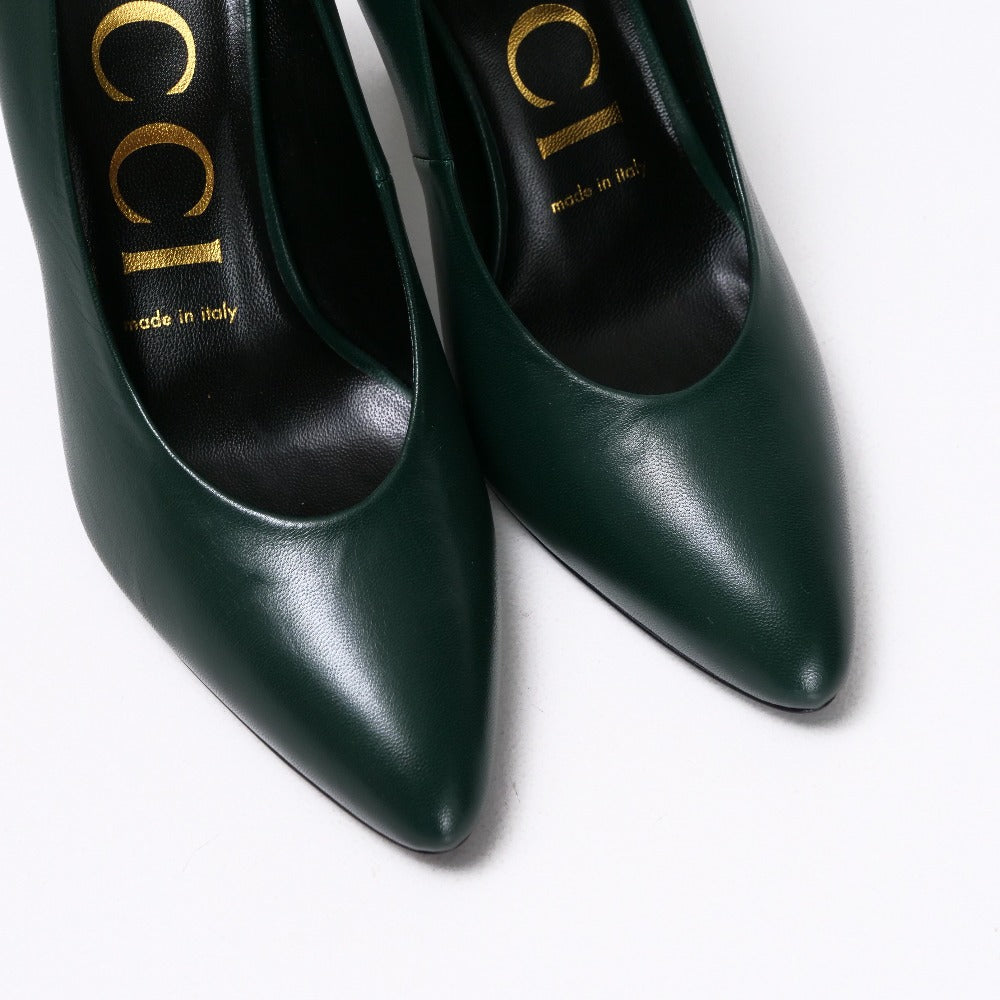 GUCCI pumps 589769 leather green Women 36 1/2