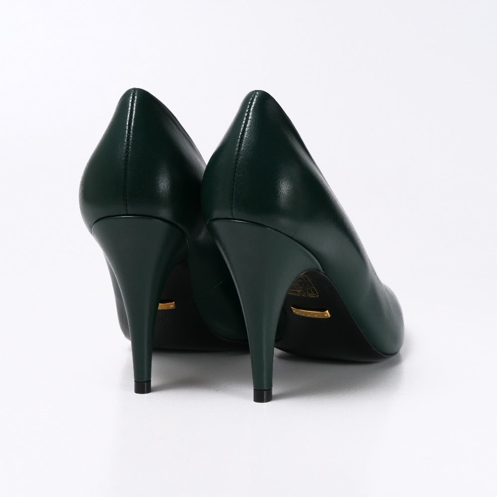 GUCCI pumps 589769 leather green Women 36 1/2