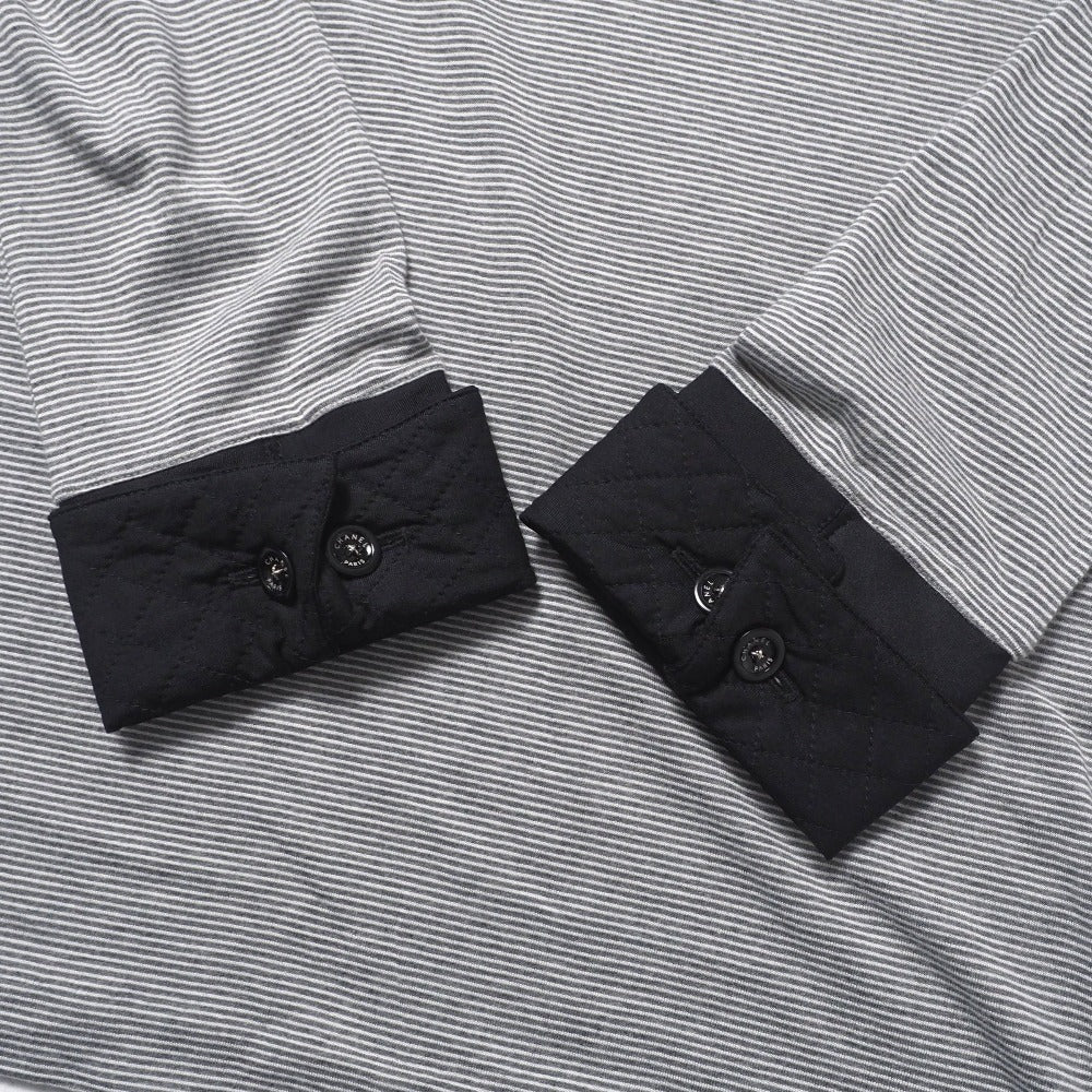 CHANEL Cut P34295 cotton Gray White Black Women 36