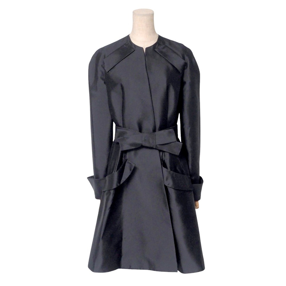 Christian Dior coat 6C21802A1620 silk black Women 36(F)