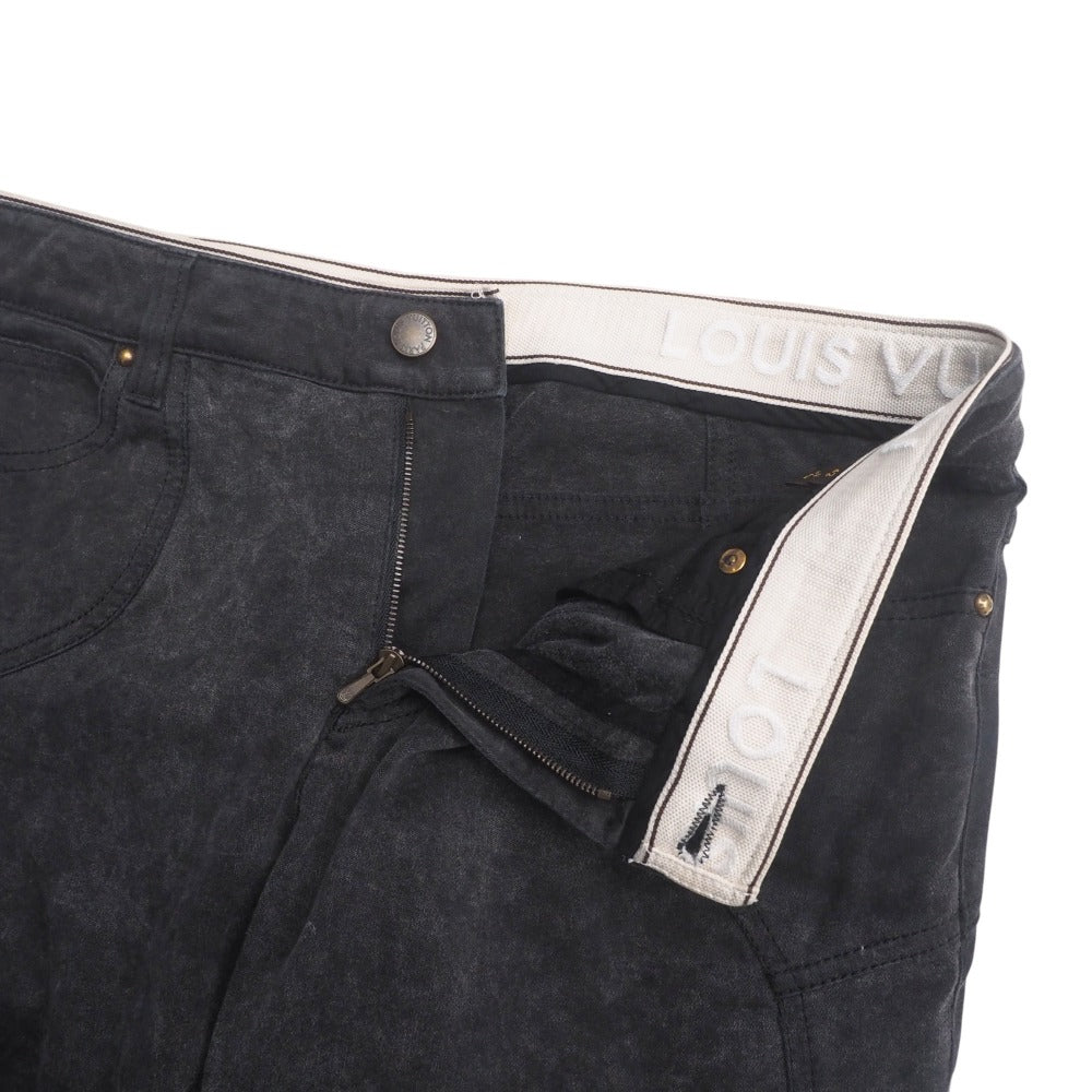 LOUIS VUITTON Cropped pants RW102W WRPA18DB5 98% cotton, 2% polyurethane black Women 42