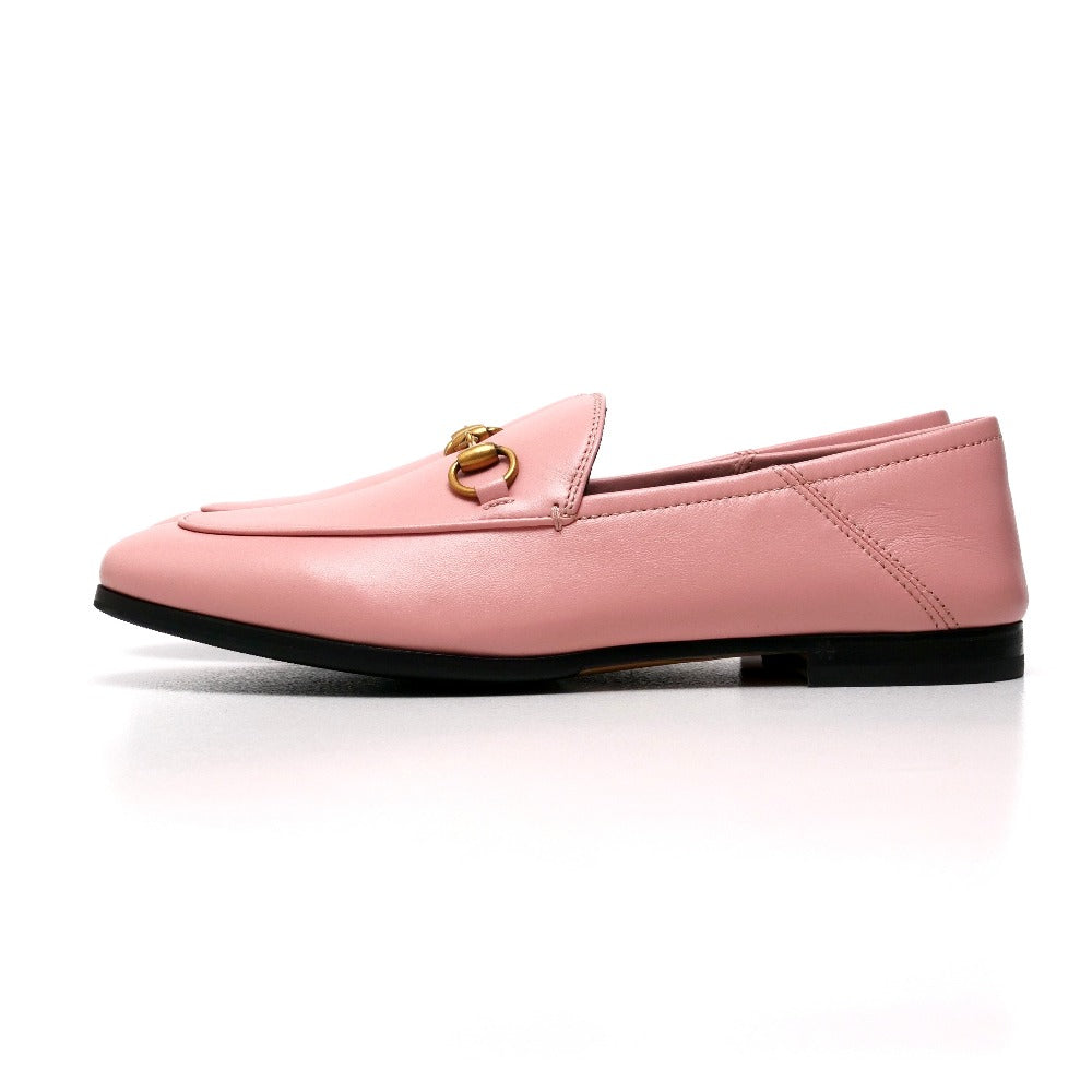 GUCCI loafers 414998 Genuine Leather Pink Antique Gold brixton Women 37.5