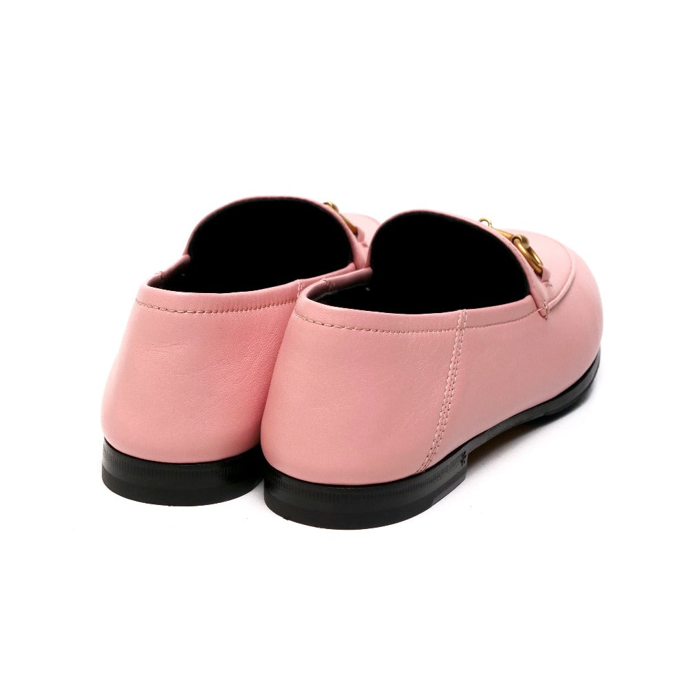 GUCCI loafers 414998 Genuine Leather Pink Antique Gold brixton Women 37.5