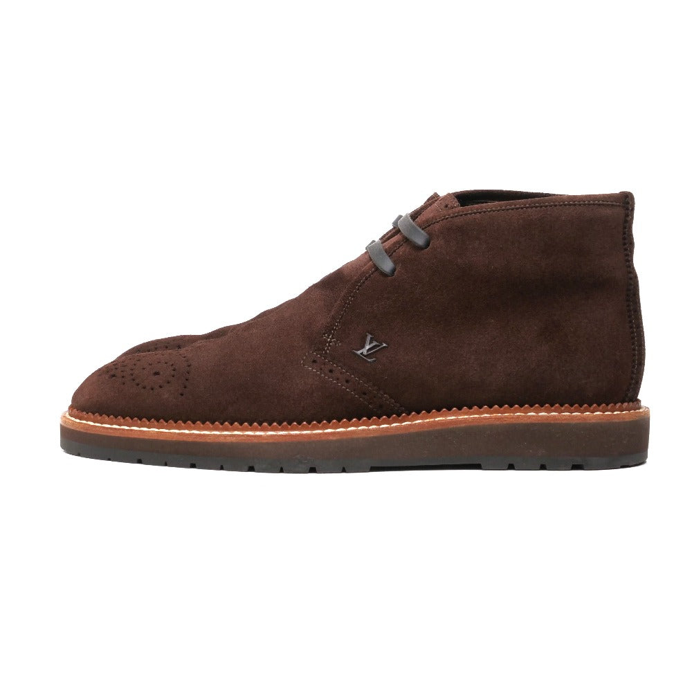 LOUIS VUITTON boots leather Brown mens 6