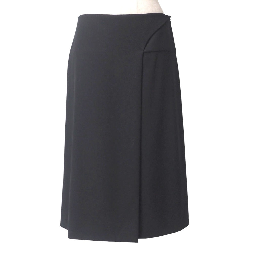 HERMES skirt 98% wool, 2% polyurethane black Women 38