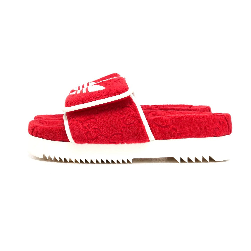 GUCCI Sandals Pile towel Red white Women 37