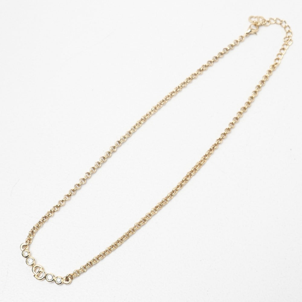 Christian Dior Necklace Plating, Rhinestone gold Women