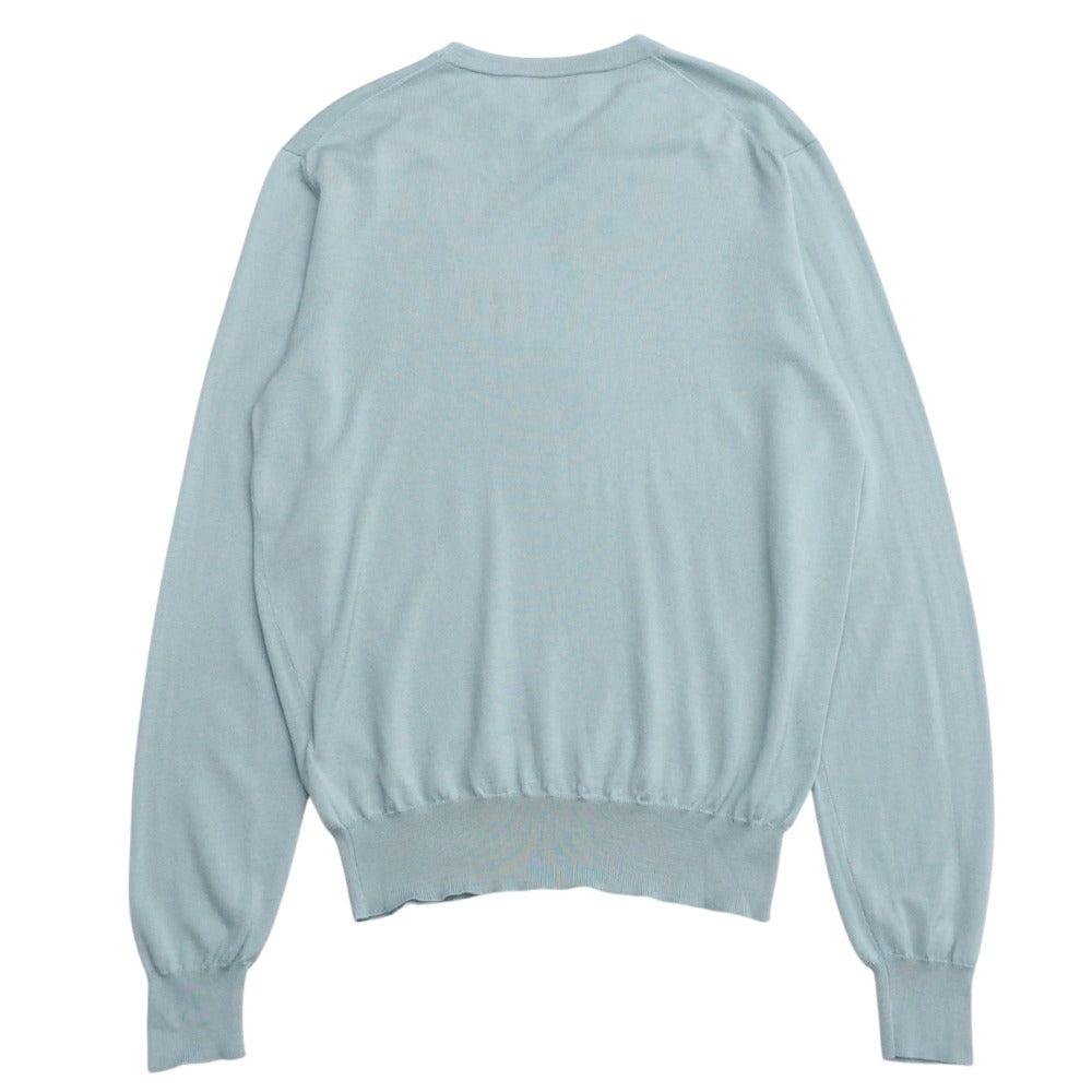 HERMES sweater knit Blue gray type mens S