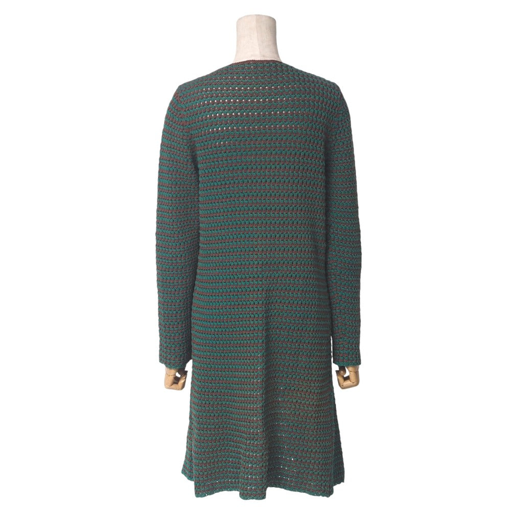 PRADA cardigan knit Green brown Women 40