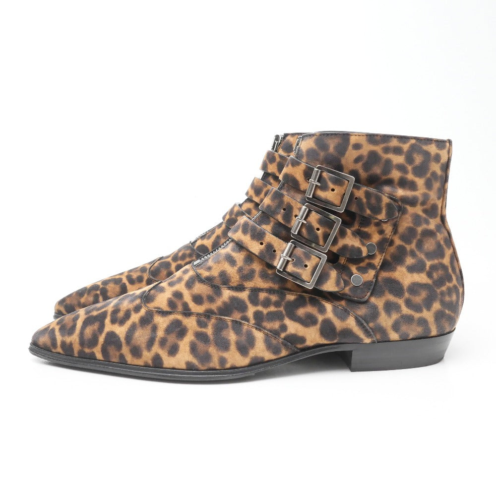 SAINT LAURENT PARIS boots Suede Brown black WA687239 mens 40