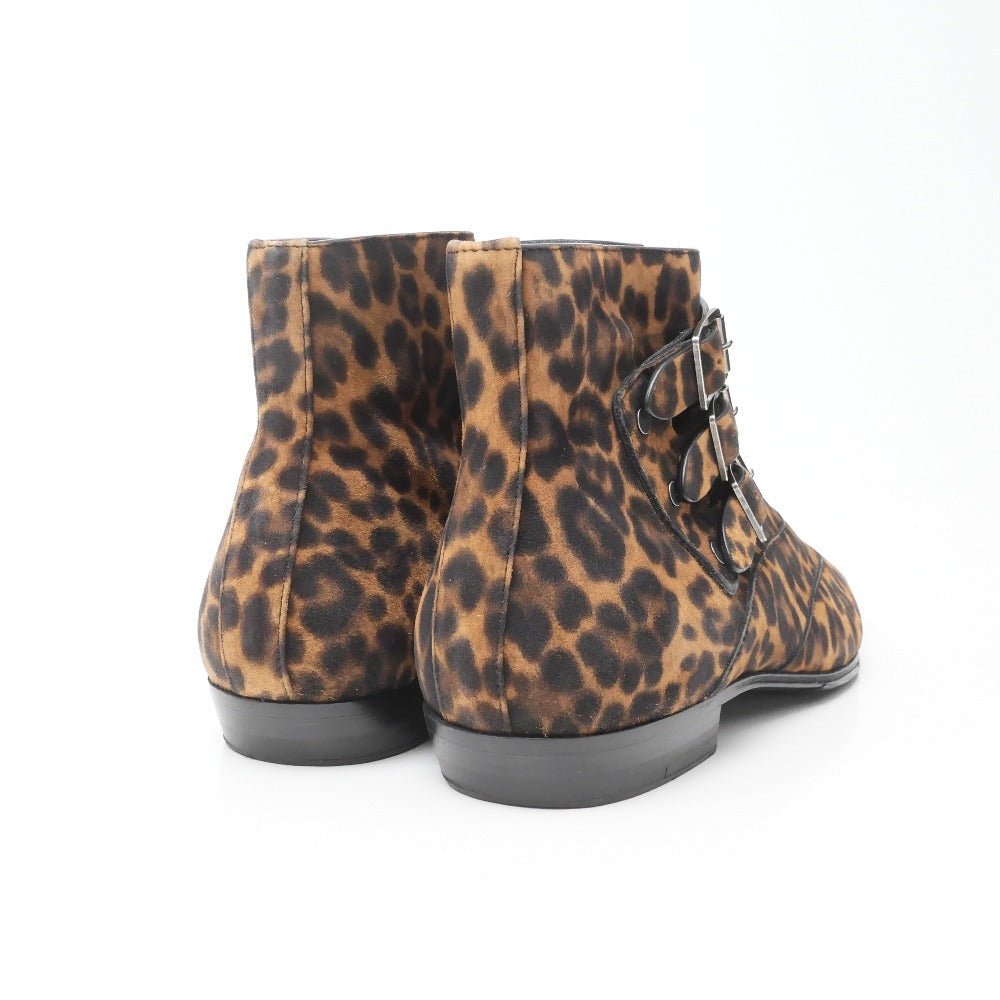 SAINT LAURENT PARIS boots Suede Brown black WA687239 mens 40
