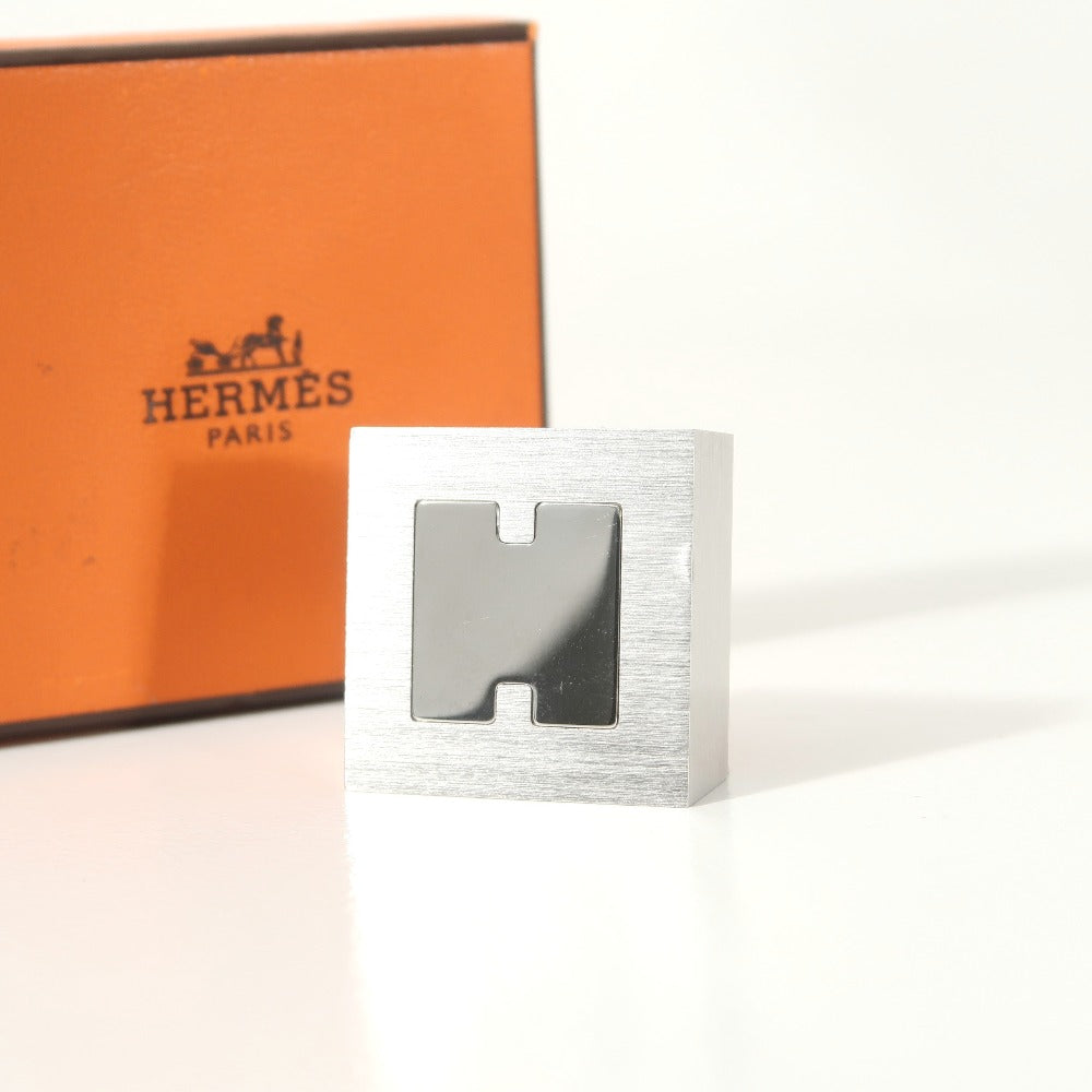 HERMES Photo frame metal Silver Women(Unisex)