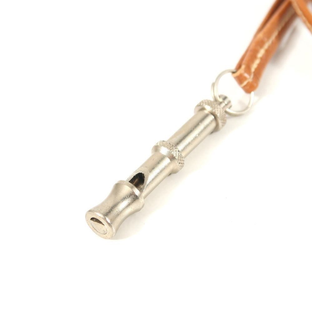 HERMES Necklace leather Brown silver Women