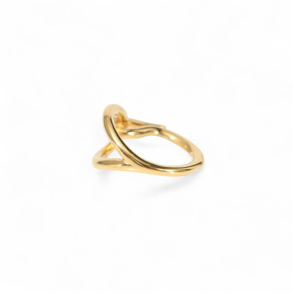 HERMES Scarf ring gold jumbo Women