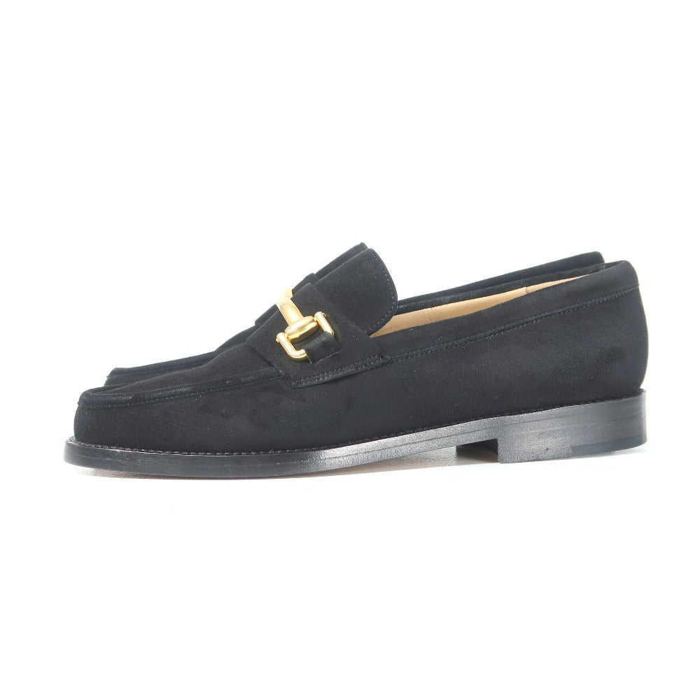 GUCCI loafers leather Black gold 100 0374 Women 4 1/2 B