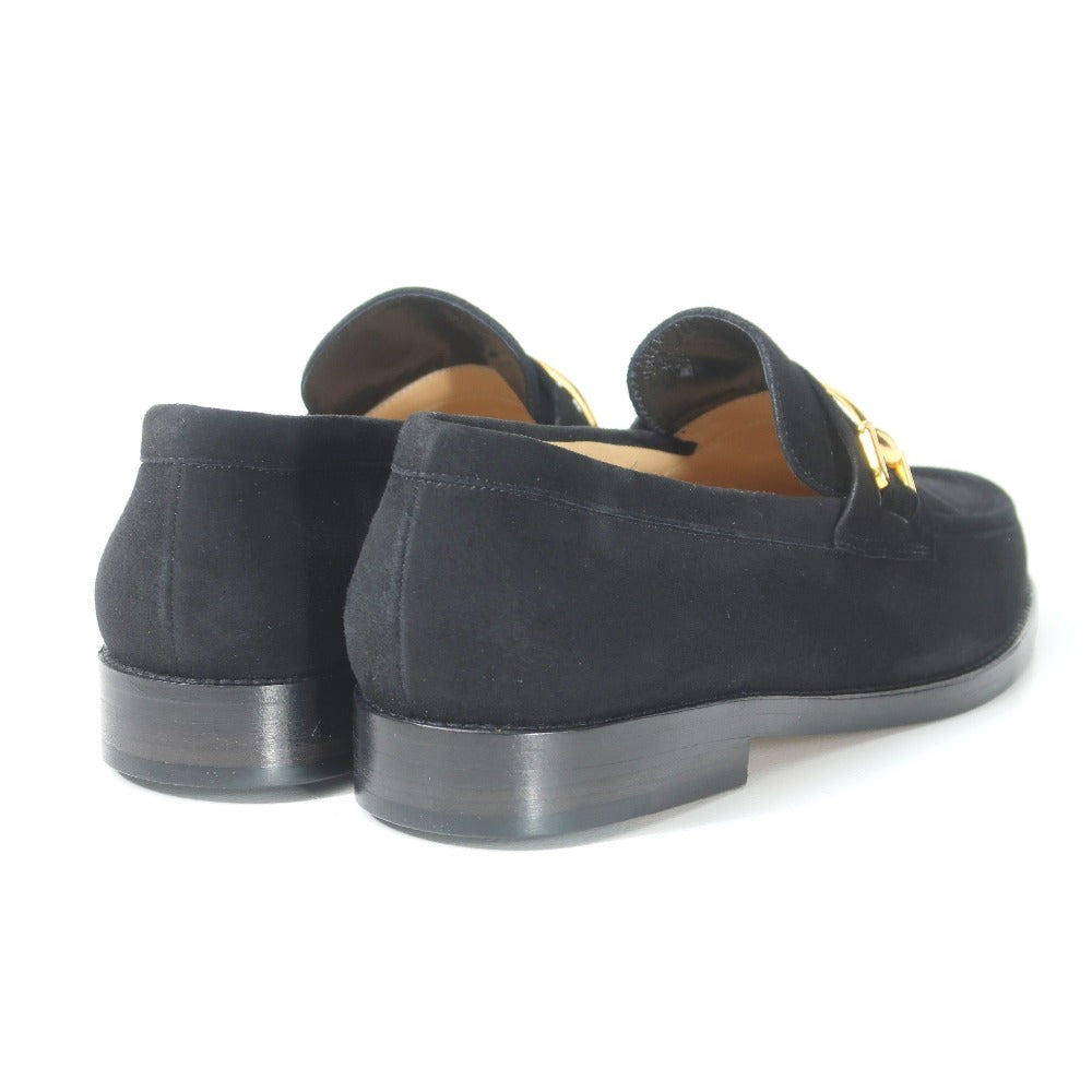 GUCCI loafers leather Black gold 100 0374 Women 4 1/2 B