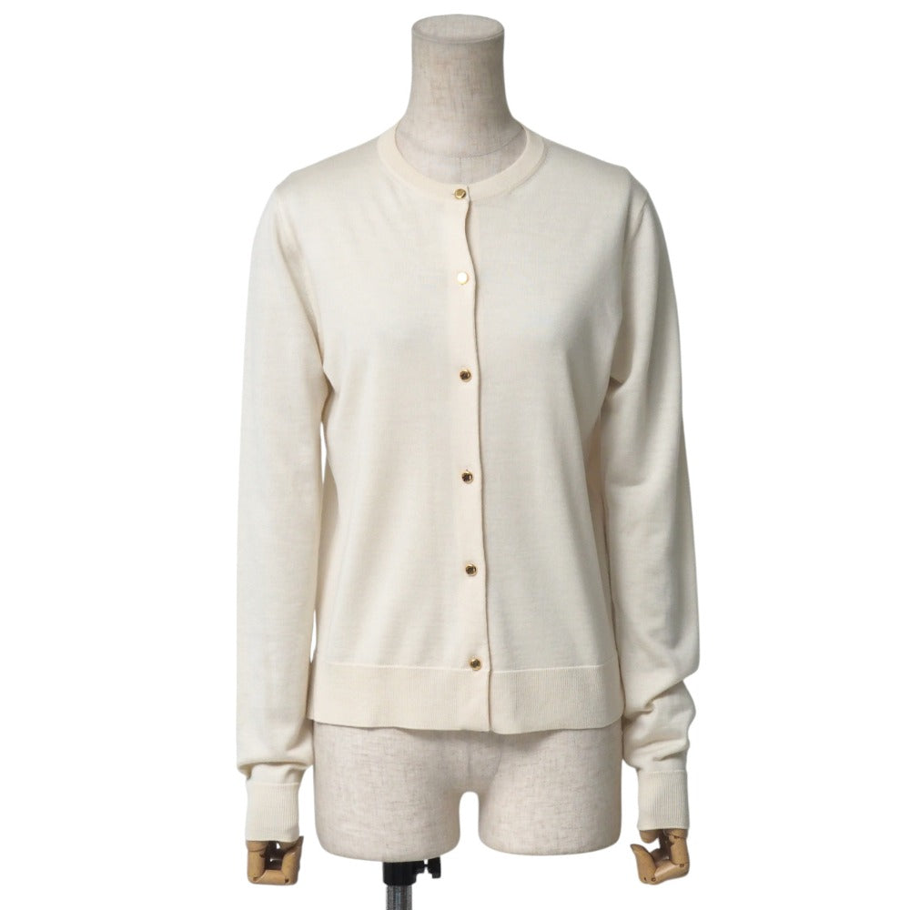 LOUIS VUITTON cardigan 35% wool, 35% cashmere, 30% silk Ivory S