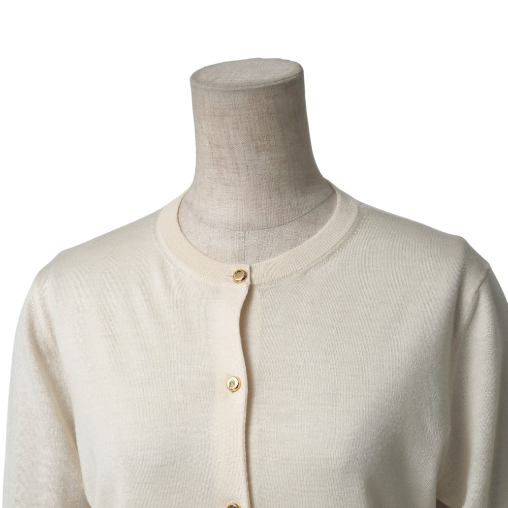 LOUIS VUITTON cardigan 35% wool, 35% cashmere, 30% silk Ivory S