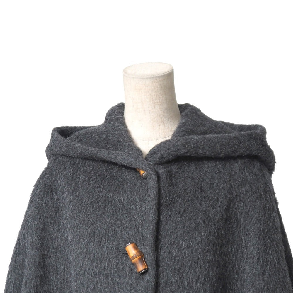 GUCCI Duffel coat alpaca Gray type 214-0211-7205 Women 38