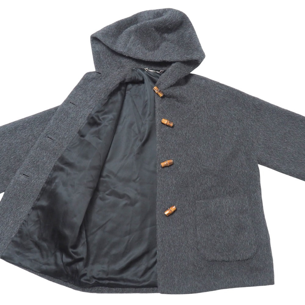 GUCCI Duffel coat alpaca Gray type 214-0211-7205 Women 38