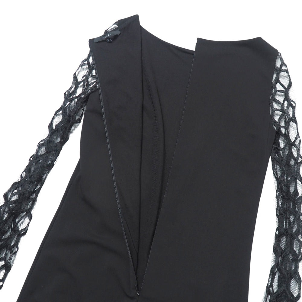 GUCCI one piece 98% rayon, 2% polyurethane black 318923 Women S