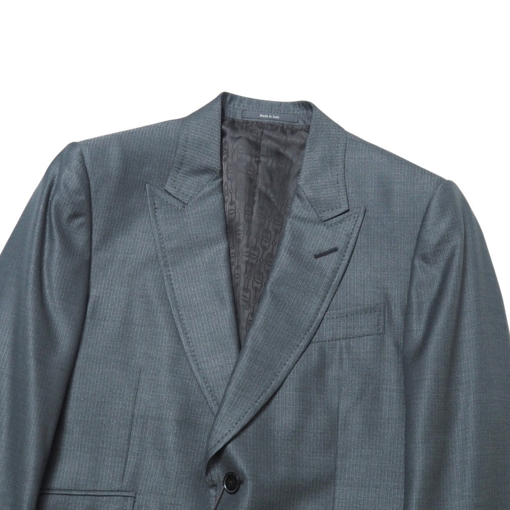 GUCCI suit 60% wool, 40% silk gray 21NCFB mens 7-46 C