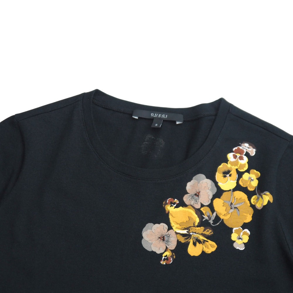 GUCCI Short sleeve T-shirt cotton Black Beige type Yellow type 271582 X3776 Women S
