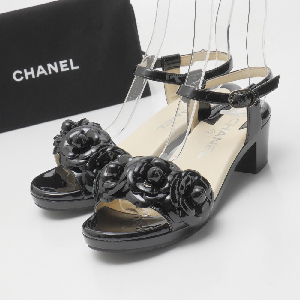 CHANEL Sandals Genuine Leather black G31402 35