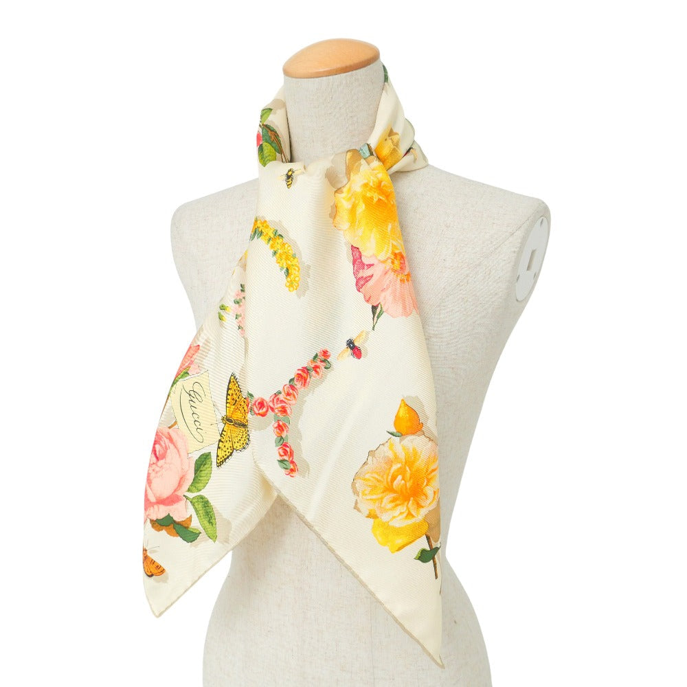 GUCCI scarf silk Beige type Multicolor
