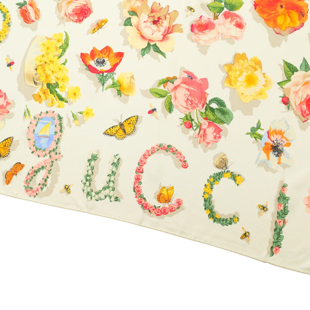 GUCCI scarf silk Beige type Multicolor