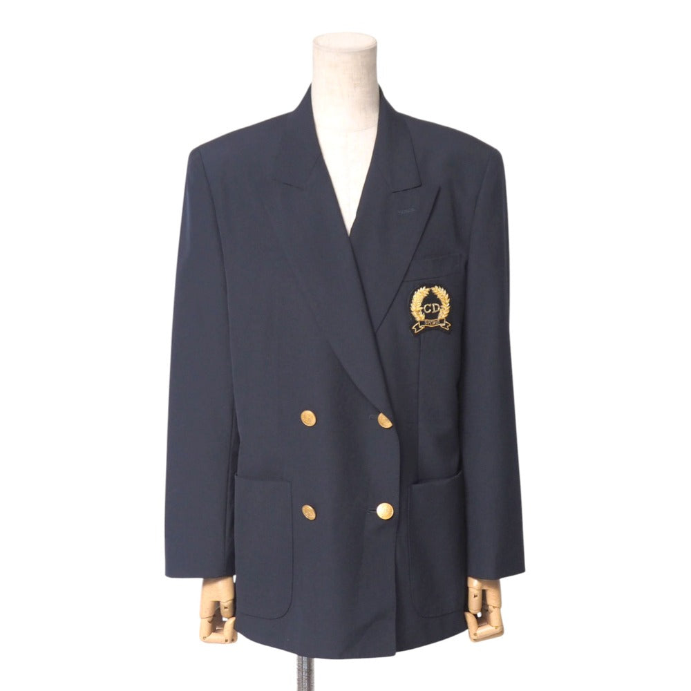Christian Dior tailored jacket wool Navy gold Z0A0102 M