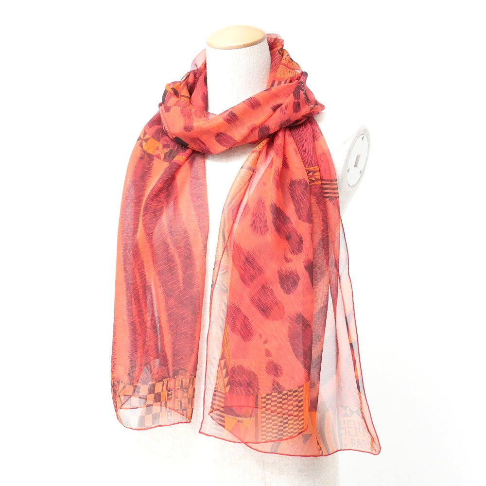 HERMES Stall silk Orange type Red type
