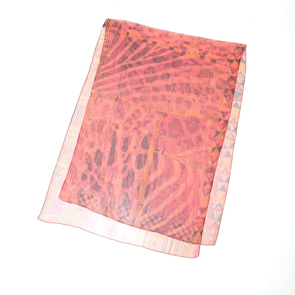 HERMES Stall silk Orange type Red type