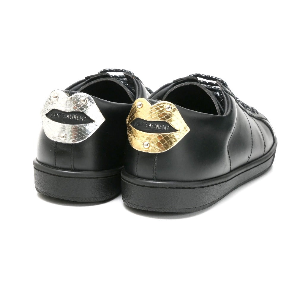 SAINT LAURENT PARIS sneakers leather black DE 484928 37