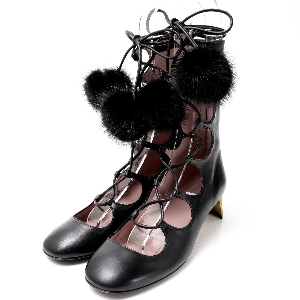 GUCCI boots leather Black type 400087 36