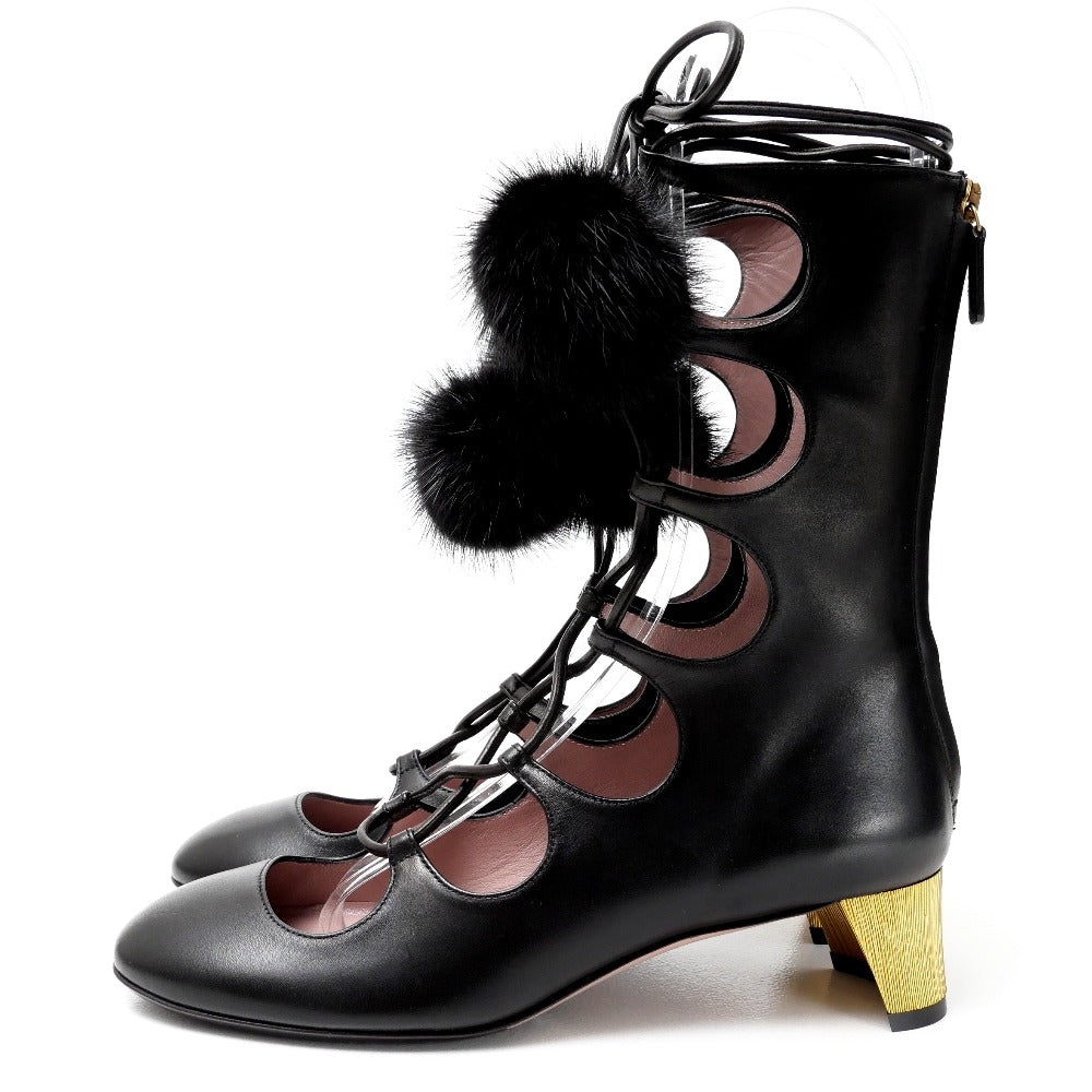 GUCCI boots leather Black type 400087 36