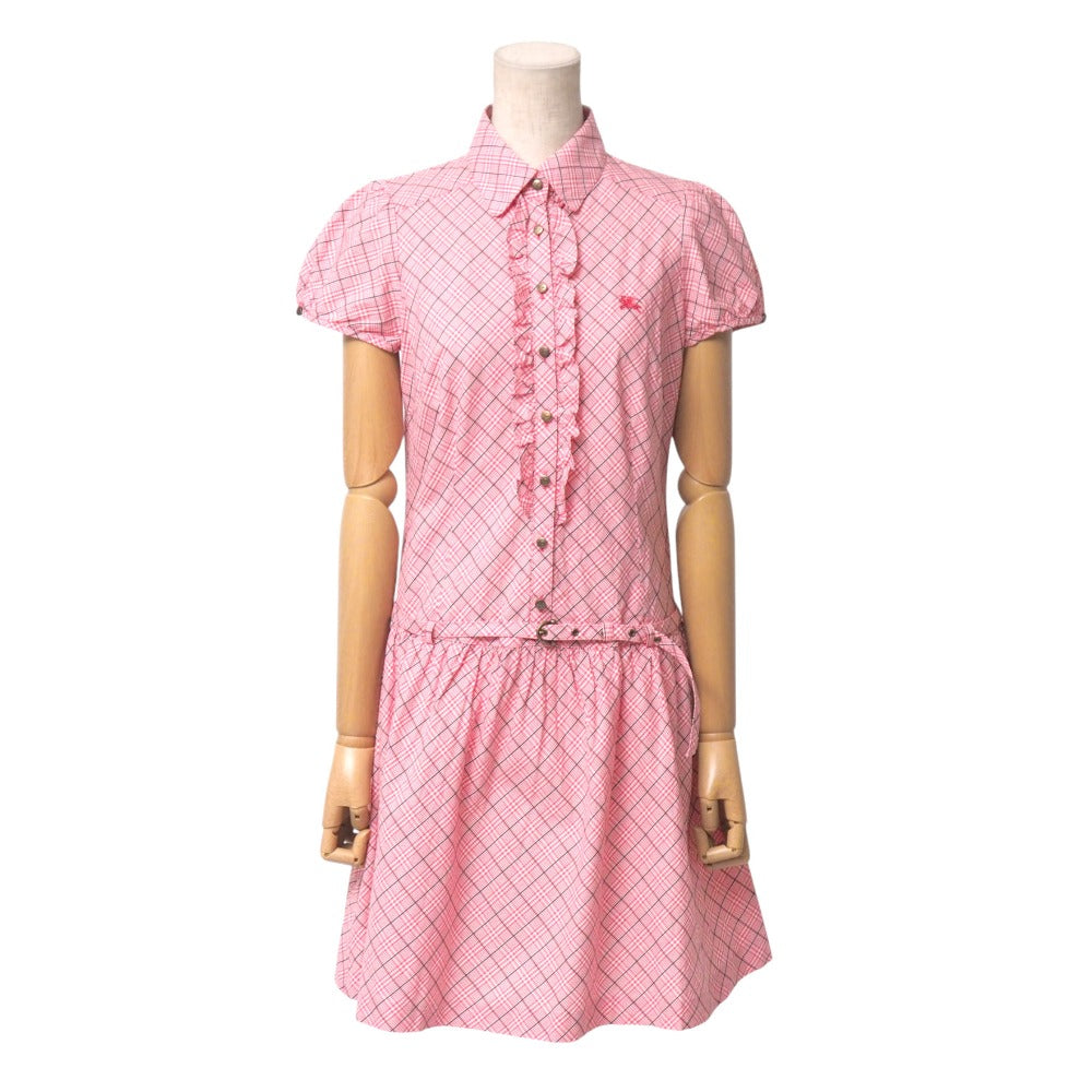 BURBERRY BLUE LABEL one piece 100% cotton Pink type White Brown type FM535-402-15 38