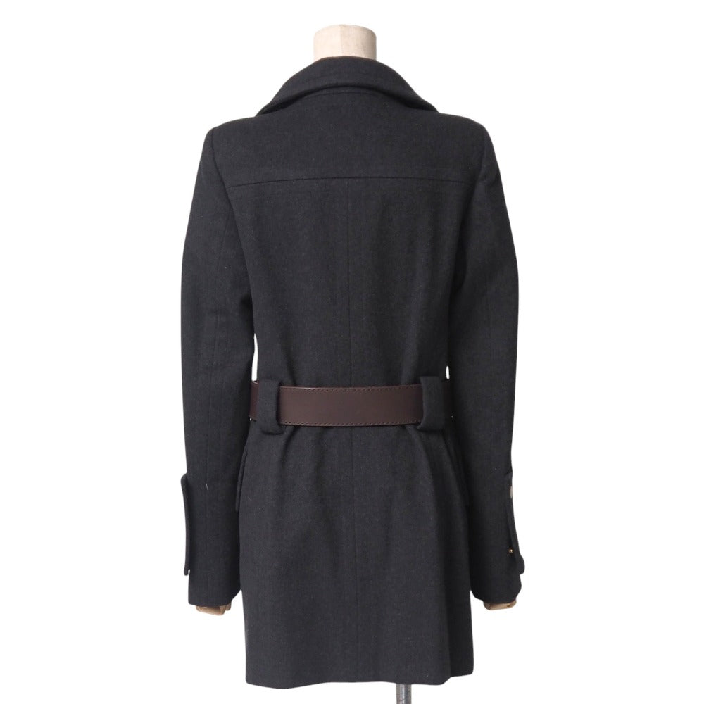 GUCCI coat 85% wool, 15% cashmere Dark gray type 115895.ZF051 38