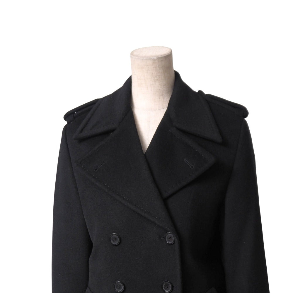 GUCCI pea coat hair black 214-0293-7890 38