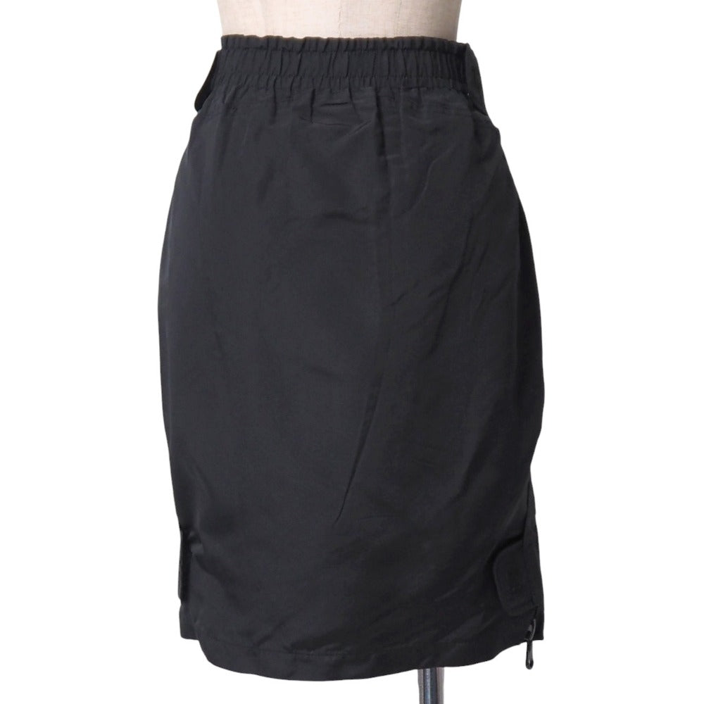 CHANEL skirt 100% silk black 38